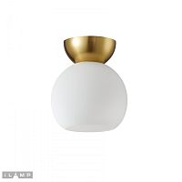 Светильник потолочный Mono C6079-1 GD+WH iLamp белый 1 лампа, основание золотое в стиле современный 