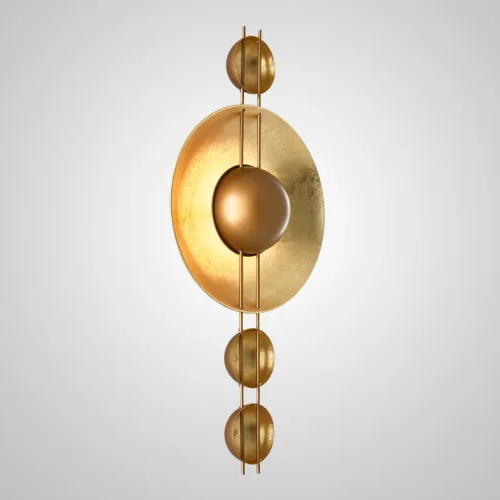 Настенный светильник ZARA H75 191954-26 ImperiumLoft золотой на 1 лампа, основание золотое в стиле современный 