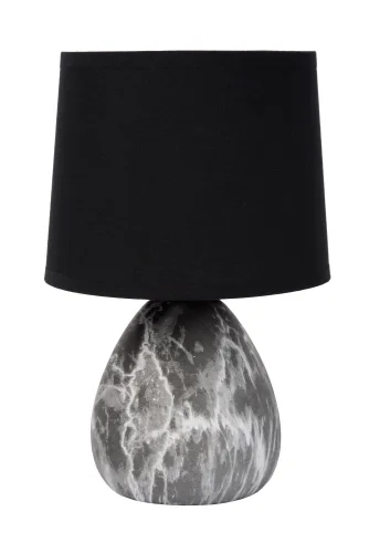 Настольная лампа Marmo 47508/81/30 Lucide чёрная 1 лампа, основание серое белое керамика в стиле классический  фото 2