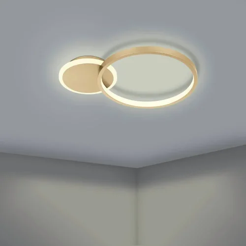 Светильник потолочный LED Gafares 900423 Eglo золотой 1 лампа, основание золотое в стиле минимализм современный кольца фото 4