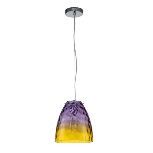 Светильник подвесной Bacca V000294 Indigo жёлтый фиолетовый 1 лампа, основание хром в стиле современный 