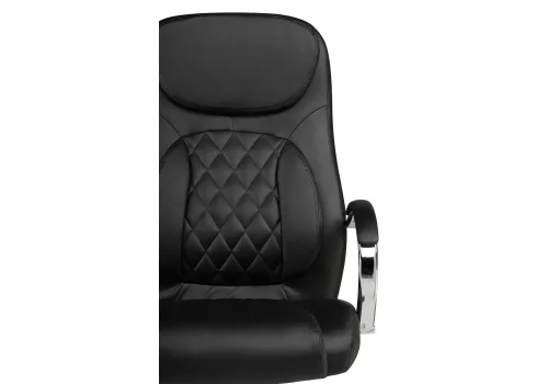 Компьютерное кресло Tron black 15518 Woodville, чёрный/искусственная кожа, ножки/металл/хром, размеры - *1210***610*700 фото 9