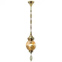 Светильник подвесной Каир CL419113 Citilux янтарный 1 лампа, основание бронзовое в стиле восточный 