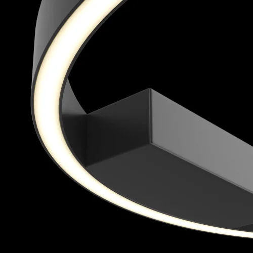 Светильник потолочный LED Rim MOD058CL-L25B4K Maytoni чёрный 1 лампа, основание чёрное в стиле минимализм хай-тек кольца фото 2