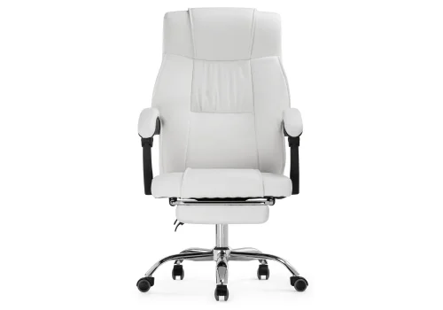 Компьютерное кресло Born whitе 15346 Woodville, белый/экокожа, ножки/металл/хром, размеры - *1120***610* фото 3