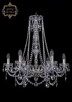 Люстра подвесная хрустальная 11.25.6.220.h-74.Gd.Sp Bohemia Art Classic прозрачная на 6 ламп, основание золотое в стиле классика 