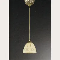 Светильник подвесной L 7054/14 Reccagni Angelo бежевый 1 лампа, основание античное бронза в стиле классический 