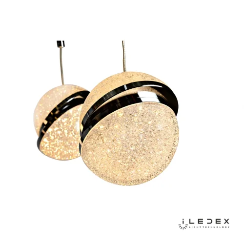 Светильник подвесной LED Crystal Ball C4474-6 CR iLedex прозрачный 1 лампа, основание хром в стиле современный хай-тек шар фото 3