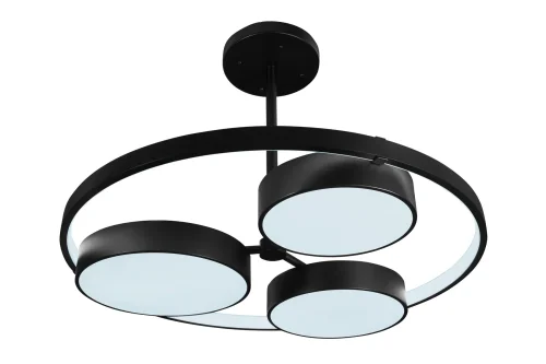 Светильник потолочный LED с пультом Demure 9123-1070-X-T BK iLedex белый чёрный 1 лампа, основание чёрное в стиле современный хай-тек с пультом фото 3