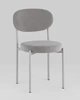 Стул Бриф SN велюр серый каркас светло-серый муар, 4шт./уп. УТ000040889 Stool Group, серый/велюр, ножки/металл/, размеры - *****