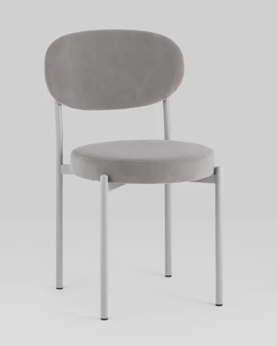 Стул Бриф SN велюр серый каркас светло-серый муар, 4шт./уп. УТ000040889 Stool Group, серый/велюр, ножки/металл/, размеры - *****