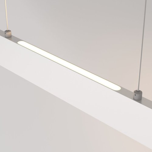 Светильник подвесной LED Step P010PL-L23W Maytoni белый 1 лампа, основание белое в стиле хай-тек линейный фото 6