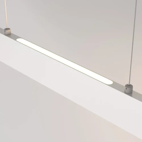Светильник подвесной LED Step P010PL-L23W Maytoni белый на 1 лампу, основание белое в стиле хай-тек линейный фото 6