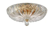 Светильник потолочный DENIS D400 GOLD Crystal Lux прозрачный 4 лампы, основание золотое в стиле модерн 