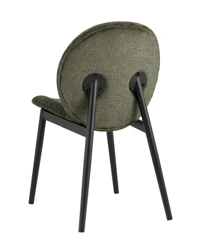 Кресло Эллиот, зеленый (набор 2 шт) УТ000036657 Stool Group, зелёный/ткань, ножки/металл/чёрный, размеры - ****480*610 фото 7