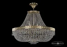 Люстра потолочная хрустальная 19273/H1/70IV G Bohemia Ivele Crystal прозрачная на 12 ламп, основание золотое в стиле классика sp