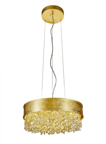 Люстра подвесная fabian 1551.12 oro LED Lucia Tucci золотая на 12 ламп, основание золотое в стиле классика 
