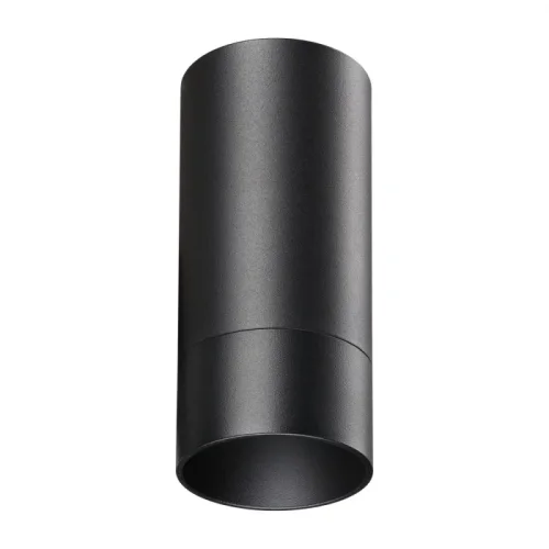 Светильник накладной Slim 370865 Novotech чёрный 1 лампа, основание чёрное в стиле современный круглый