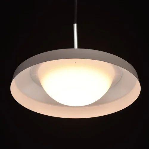 Светильник подвесной LED Раунд 636012101 MW-Light коричневый на 1 лампу, основание хром в стиле современный фото 5