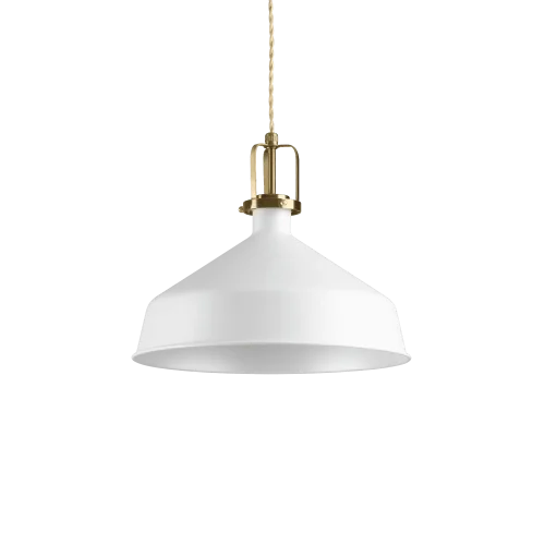Светильник подвесной ERIS-2 SP1 BIANCO Ideal Lux белый на 1 лампу, основание белое в стиле современный 