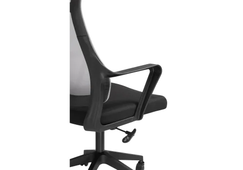 Компьютерное кресло Rino black / light gray 15631 Woodville, чёрный/сетка ткань, ножки/пластик/чёрный, размеры - *1260***660*700 фото 9