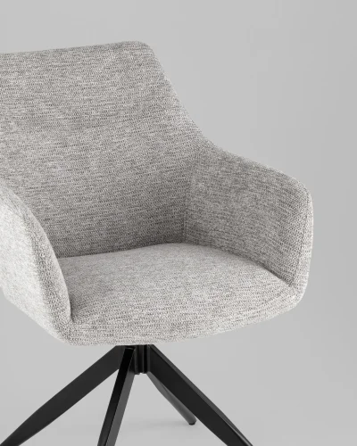 Стул обеденный Enid, светло-серый УТ000039274 Stool Group, серый/рогожка, ножки/металл/чёрный, размеры - ***** фото 7
