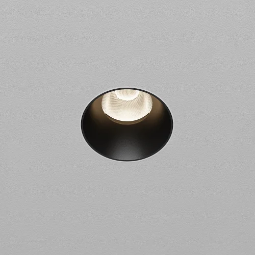Светильник точечный LED Dip DL124-10W-4K-TRS-B Maytoni чёрный на 1 лампу, основание чёрное в стиле современный хай-тек круглый для затирки фото 5