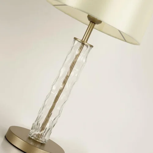 Настольная лампа Hefestos 2945-1T F-promo бежевая 1 лампа, основание матовое золото металл в стиле современный  фото 4