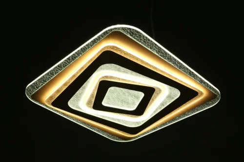 Люстра потолочная LED Arzano OML-08427-182 Omnilux белая на 1 лампа, основание белое в стиле хай-тек квадраты фото 3