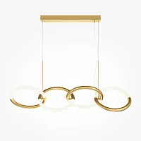 Светильник подвесной LED Node MOD165PL-L40G3K Maytoni золотой на 1 лампу, основание золотое в стиле кольца