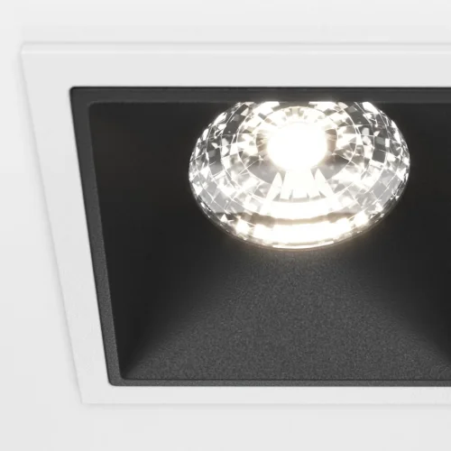 Светильник точечный Alfa LED DL043-01-15W4K-SQ-WB Maytoni белый чёрный 1 лампа, основание белое чёрное в стиле современный  фото 3