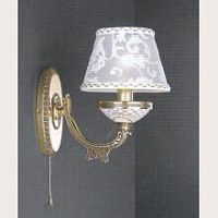 Бра с выключателем A 7132/1  Reccagni Angelo белый 1 лампа, основание золотое в стиле классика 
