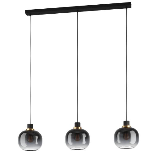 Светильник подвесной Oilella 99617 Eglo чёрный 3 лампы, основание чёрное в стиле современный 