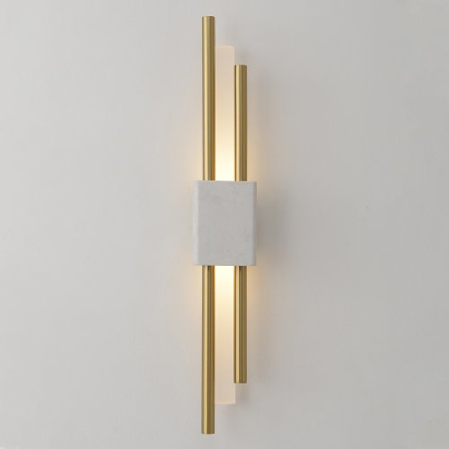 Бра ЛЕД CARTA AP6W LED WHITE/BRASS Crystal Lux белый на 1 лампу, основание латунь белое в стиле современный Бра ЛЕД CARTA AP6W LED WHITE/BRASS Crystal Lux белый на 1 лампу, основание латунь белое в стиле современный