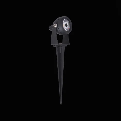 Парковый светильник LED Pedana SL098.405.01 ST-Luce уличный IP65 чёрный на 1 лампу, плафон прозрачный в стиле современный LED