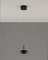 Светильник подвесной LED Luma V10855-PL Moderli чёрный 1 лампа, основание чёрное в стиле модерн 