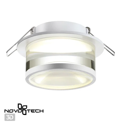 Светильник точечный Gem 370915 Novotech белый 1 лампа, основание белое в стиле современный  фото 4