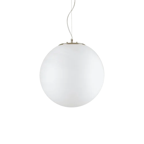 Светильник подвесной GRAPE SP1 BIG Ideal Lux белый 1 лампа, основание латунь в стиле модерн шар