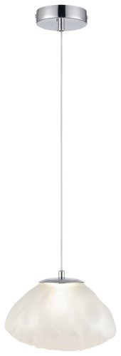 Светильник подвесной LED Isola WE219.01.123 Wertmark белый 1 лампа, основание хром в стиле современный выдувное