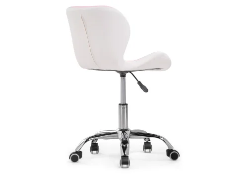 Компьютерное кресло Trizor whitе / pink 15337 Woodville, белый розовый/искусственная кожа, ножки/металл/хром, размеры - *810***530*530 фото 5