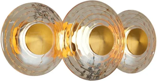 Бра LED Claros 4641-3W Favourite янтарный на 3 лампы, основание латунь в стиле современный 