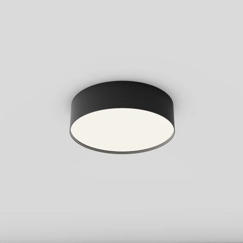 Светильник потолочный LED Zon C032CL-24W4K-RD-B Maytoni белый на 1 лампу, основание чёрное в стиле современный круглый тарелка фото 11