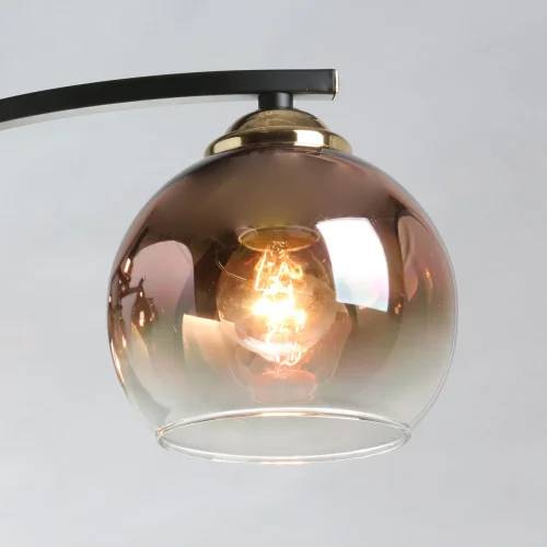 Люстра потолочная Вита 220013306 DeMarkt медь на 6 ламп, основание чёрное золотое в стиле современный шар фото 4