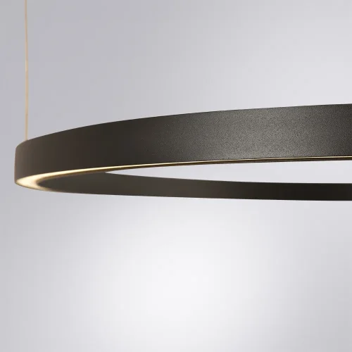 Светильник подвесной LED Smooth A2223SP-1BK Arte Lamp чёрный 1 лампа, основание чёрное в стиле минимализм современный кольца фото 3