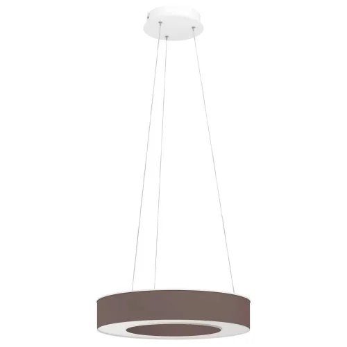 Светильник подвесной LED Guamare 39994 Eglo белый 1 лампа, основание коричневое в стиле современный 