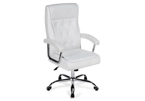Компьютерное кресло Class white 15255 Woodville, белый/искусственная кожа, ножки/металл/хром, размеры - *1540***650*730 фото 6
