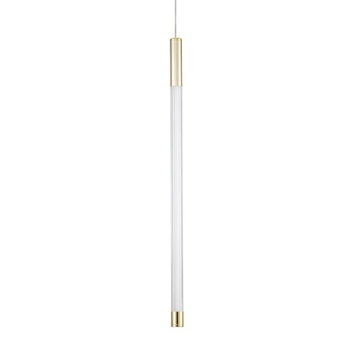 Светильник подвесной LED Vettore V000037L Indigo прозрачный 1 лампа, основание золотое в стиле минимализм трубочки фото 2