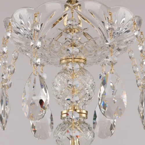 Люстра подвесная 101/12+6/360 G Bohemia Ivele Crystal без плафона на 18 ламп, основание золотое прозрачное в стиле классический sp фото 2