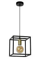 Светильник подвесной лофт Ruben 00424/01/30 Lucide чёрный 1 лампа, основание чёрное в стиле лофт современный 