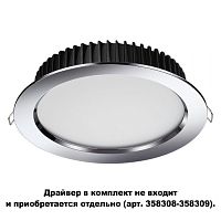 Светильник точечный LED Drum 358305 Novotech хром 1 лампа, основание хром в стиле современный хай-тек 
